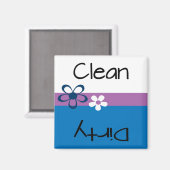 Geschirrspüler Sauberes Dirty Magnet (Vorderseite/Rückseite)