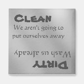 Geschirrspüler Sauberes Dirty Magnet Funny Metal (Vorne)