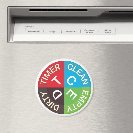 Geschirrspüler Sauberkeit schmutzig Leere Timer Kü Magnet (In Situ (Geschirrspüler))