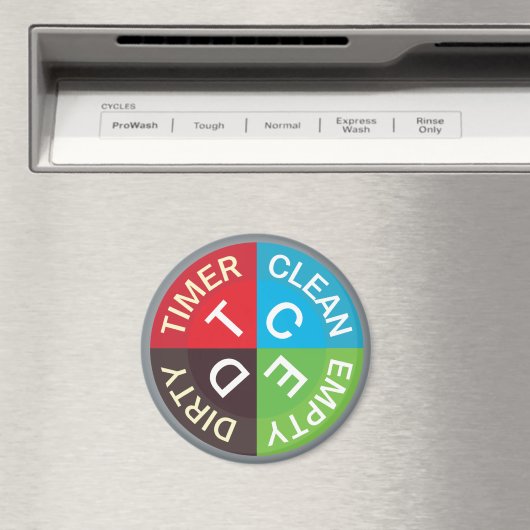Geschirrspüler Sauberkeit schmutzig Leere Timer Kü Magnet (In Situ (Geschirrspüler))