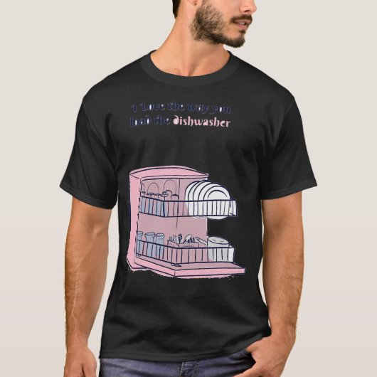 Geschirrspüler sicher - Cool Blue Print T-Shirt (Vorderseite)