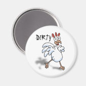 Geschirrspüler (trauriges Huhn) Magnet (Vorderseite/Rückseite)
