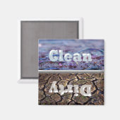 Geschirrspüler und Bläschen Saubere Geschirrspülma Magnet (Vorderseite/Rückseite)