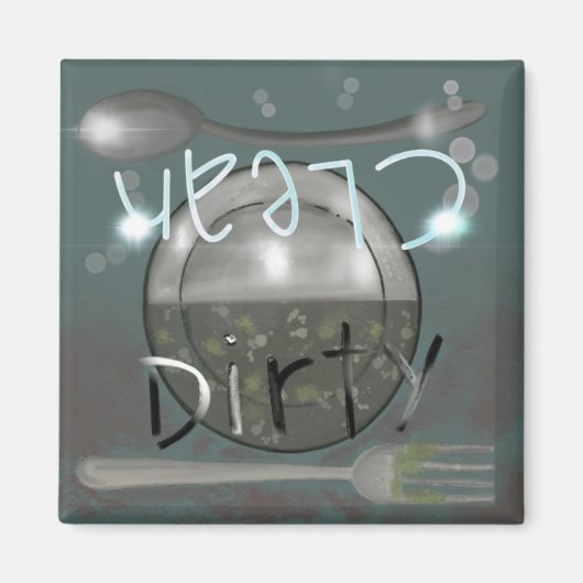 Geschirrspüler und Geschirrspüler, sauber oder raf Magnet (Vorne)