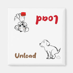 Geschirrspüler zum Laden und Entladen Magnet