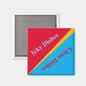 Geschirrspülmagazin Magnet (Vorderseite/Rückseite)