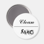 Geschirrspülmagazin "Sauber oder dreckig" Magnet (Vorderseite/Rückseite)