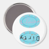 Geschirrspülmagnete - blaue Platten Magnet (Vorderseite/Rückseite)