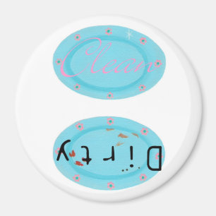 Geschirrspülmagnete - blaue Platten Magnet