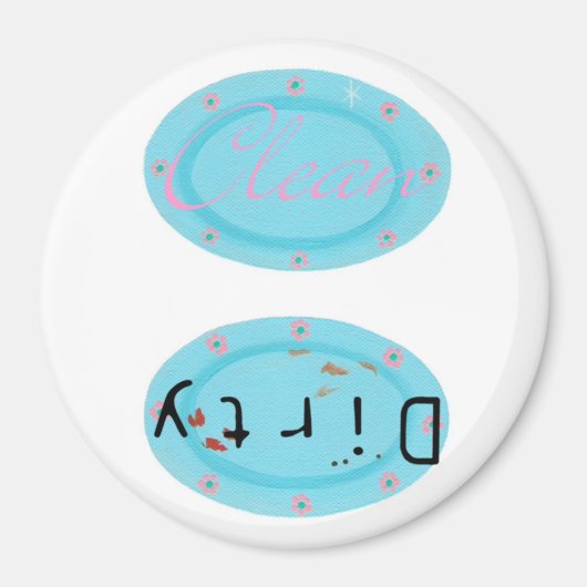 Geschirrspülmagnete - blaue Platten Magnet (Vorne)