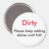 Geschirrspülmagnete Dirty Magnet (Vorderseite/Rückseite)