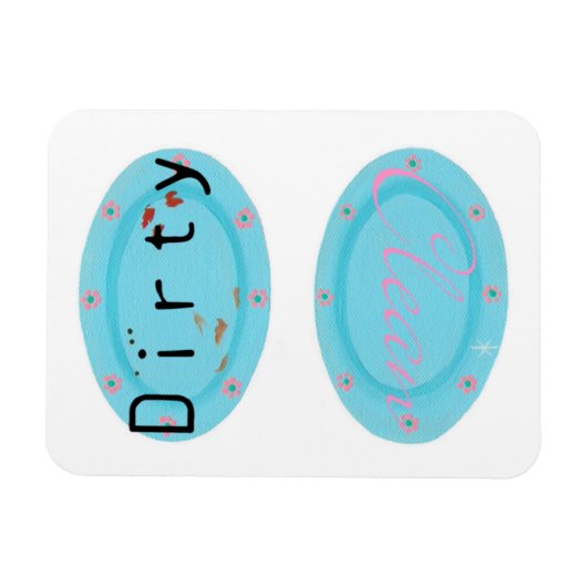 Geschirrspülmagnete, saubere blaue Teller Magnet (Horizontal)