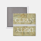 Geschirrspülmaschine im Holzstil Magnet Sauberkeit (Vorderseite/Rückseite)