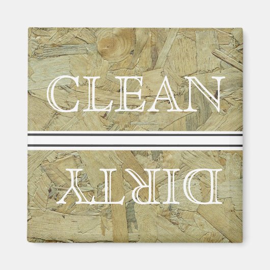 Geschirrspülmaschine im Holzstil Magnet Sauberkeit (Vorne)