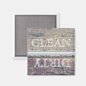 Geschirrspülmaschine im Holzstil Magnet Sauberkeit (Vorderseite/Rückseite)