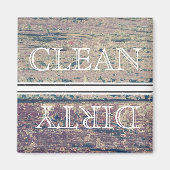 Geschirrspülmaschine im Holzstil Magnet Sauberkeit (Vorne)