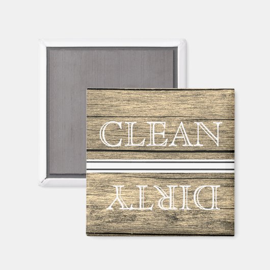 Geschirrspülmaschine im Holzstil Magnet Sauberkeit (Vorderseite/Rückseite)