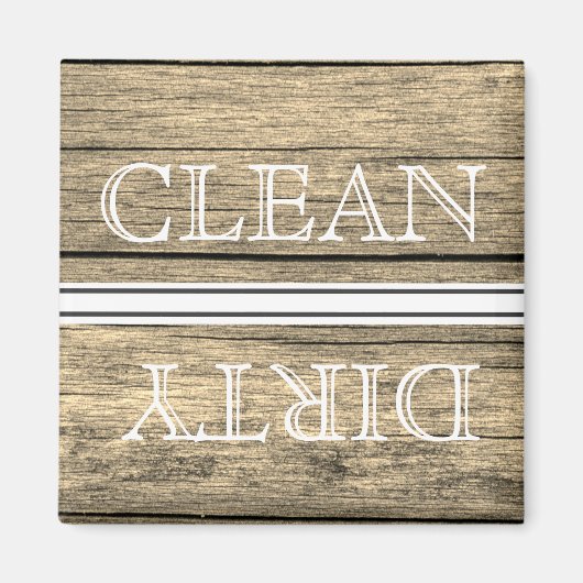 Geschirrspülmaschine im Holzstil Magnet Sauberkeit (Vorne)