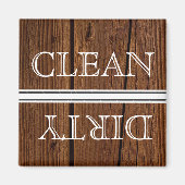 Geschirrspülmaschine im Holzstil Magnet Sauberkeit (Vorne)