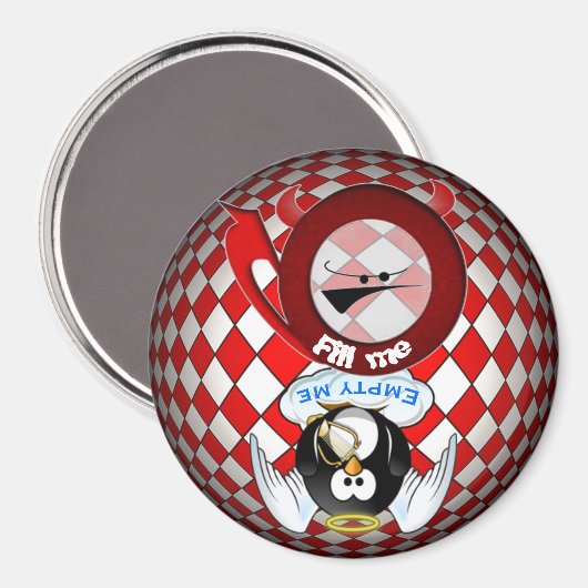 Geschirrspülmaschine Magnet der Teufel machte mich (Vorderseite/Rückseite)