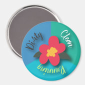 Geschirrspülmaschine Magnet Hübsche Küche Blume sa (Vorderseite/Rückseite)