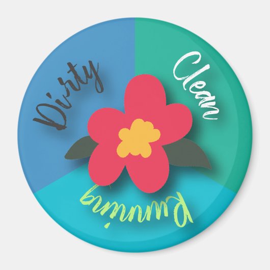 Geschirrspülmaschine Magnet Hübsche Küche Blume sa (Vorne)