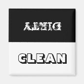 Geschirrspülmaschine Magnet sauber oder dreckig (Vorne)