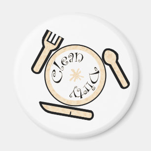 Geschirrspülmaschine, sauber / dreckiges Geschirr  Magnet