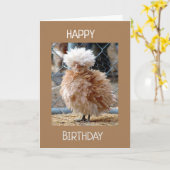 GESCHIRRT GEBÜHRTE CHICKEN SAGEN GLÜCKLICH GEBURTS KARTE (Gelbe Blume)