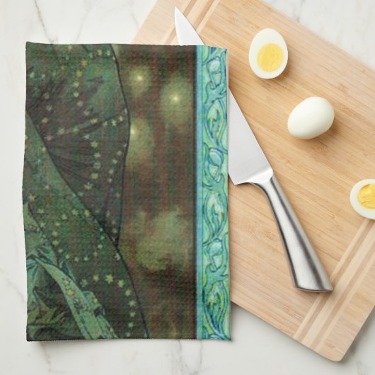 Geschirrtuch Alphonse Mucha Clair De Lune (Viertel Falte)