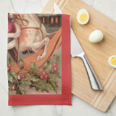 Geschirrtuch der frohen Weihnachten (Viertel Falte)