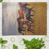 Geschirrtuch des letzten Lichtes Laufpferde (Gefaltet)