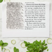 Geschirrtuch des Stolz-u. Vorurteil-Kapitels 1 (Gefaltet)