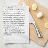 Geschirrtuch des Stolz-u. Vorurteil-Kapitels 1 (Viertel Falte)