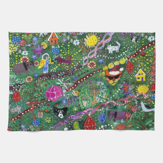 Geschirrtuch für die Feiertage (Horizontal)