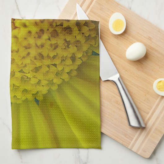 Geschirrtuch gelbe Margeritenblüte (Viertel Falte)