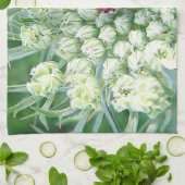 Geschirrtuch grün-weiß Wildblüten (Gefaltet)