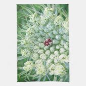Geschirrtuch grün-weiß Wildblüten (Vertikal)