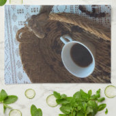 Geschirrtuch Kaffee Liebhaber Coffee Lovers Bistro (Gefaltet)