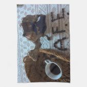 Geschirrtuch Kaffee Liebhaber Coffee Lovers Bistro (Vertikal)