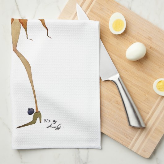 Geschirrtuch "Karotten " (Viertel Falte)