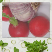 Geschirrtuch Knoblauch / Radieschen (Gefaltet)