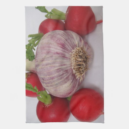 Geschirrtuch Knoblauch / Radieschen (Vertikal)