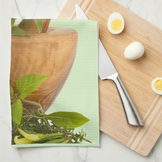 Geschirrtuch--Kräuter Geschirrtuch (Viertel Falte)