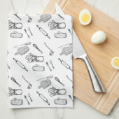 Geschirrtuch - Küchenutensilien (Viertel Falte)