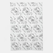 Geschirrtuch - Küchenutensilien (Vertikal)