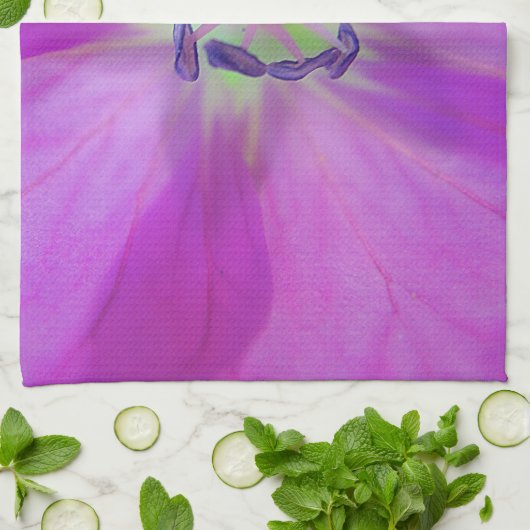 Geschirrtuch lila Blütenstern (Gefaltet)