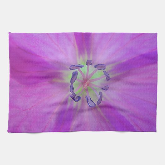 Geschirrtuch lila Blütenstern (Horizontal)