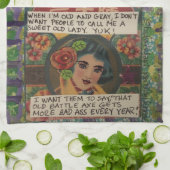 Geschirrtuch - mein Zahnarzt sagte mir, ich brauch (Gefaltet)