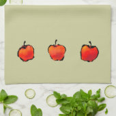 Geschirrtuch mit drei Äpfeln (Gefaltet)